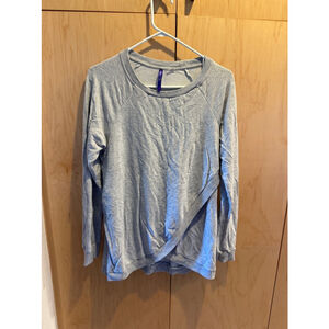 Women's SeroPhine Gray Long Sleeve nursing Sweatshirt Size L